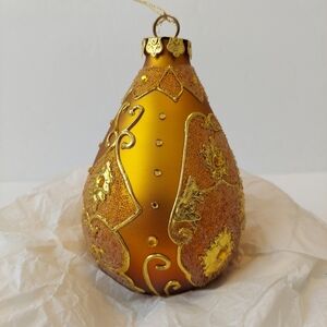 Pear Brown Christmas Ornament